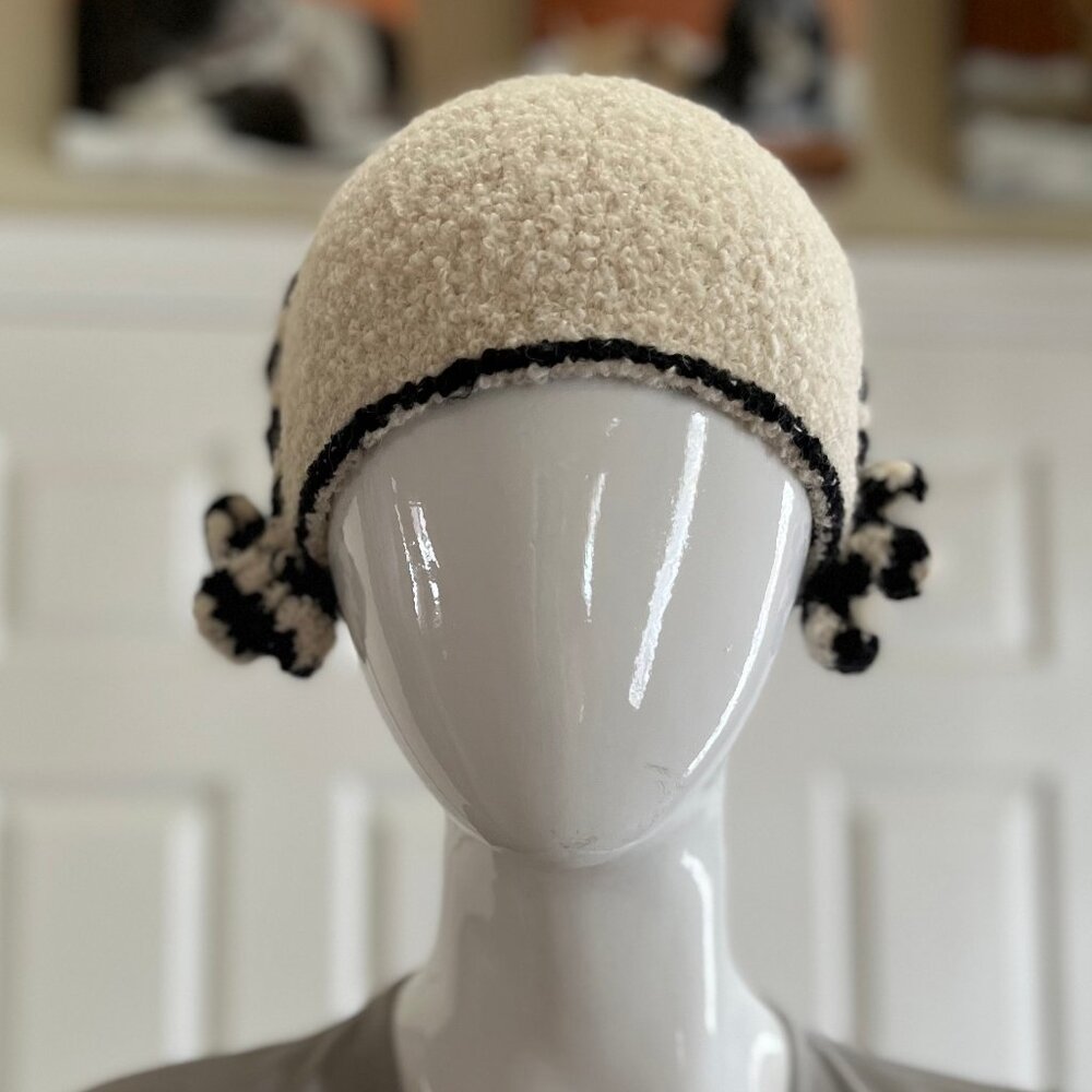 Hat - handknit/crochet - alpaca wool - by LAJLA